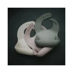 Mushie Gift For Baby|Bibs*- Silicone Baby Bib - Silver Sage