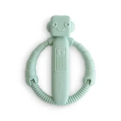 Mushie Toys For 0-12 Months|Gift For Baby*- Silicone Baby Robot Rattle Teether Toy