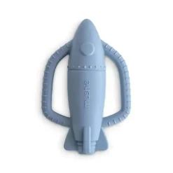 Mushie Toys For 0-12 Months|Gift For Baby*- Silicone Baby Rocket Rattle Teether Toy