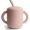 Mushie Straw, Sippy & Training Cups|Dishes, Utensils & Food Containers*- Silicone Baby Training Cup & Straw, Blush