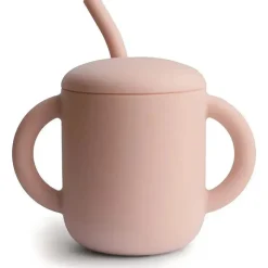 Mushie Straw, Sippy & Training Cups|Dishes, Utensils & Food Containers*- Silicone Baby Training Cup & Straw, Blush