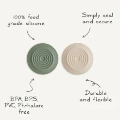 Mushie Bath Safety*- Silicone Drain Stopper 2-Pk, Blush/Shifting Sand