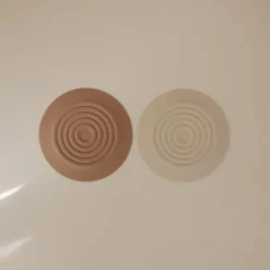 Mushie Bath Safety*- Silicone Drain Stopper 2-Pk, Natural/Shifting Sand