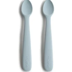 Mushie Utensils & Accessories|Dishes, Utensils & Food Containers*- Silicone Feeding Spoons, Powder Blue (2-Pack)