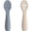 Mushie Utensils & Accessories|Dishes, Utensils & Food Containers*- Silicone First Feeding Baby Spoons, 2 Pack, Tradewinds, Shifting Sand