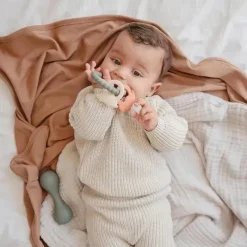 Mushie Rattles & Teethers|Gift For Baby*- Silicone Nature Teething Ring Toy
