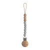 Mushie Gift For Baby|Pacifier Clips & Cases*- Silicone Pacifier Clip Eva, Stone