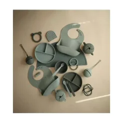 Mushie Gift For Baby|Pacifier Clips & Cases*- Silicone Pacifier Holder Case - Cambridge Blue