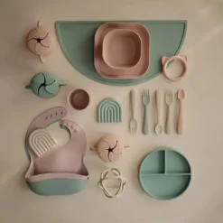 Mushie Utensils & Accessories|Dishes, Utensils & Food Containers*- Silicone Place Mat, Cambridge Blue