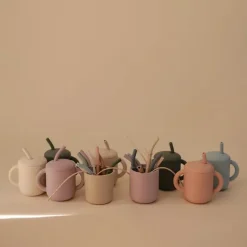Mushie Straw, Sippy & Training Cups|Dishes, Utensils & Food Containers*- Silicone Replacement Straws, Petal
