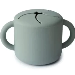 Mushie Food Jars & Snack Cups|Dishes, Utensils & Food Containers*- Silicone Snack Cup, Cambridge Blue