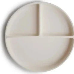 Mushie Suction Plates & Bowls|Dishes, Utensils & Food Containers*- Silicone Suction Plate Ivory