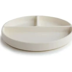 Mushie Suction Plates & Bowls|Dishes, Utensils & Food Containers*- Silicone Suction Plate Ivory