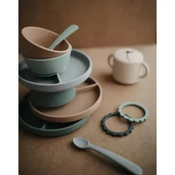 Mushie Suction Plates & Bowls|Dishes, Utensils & Food Containers*- Silicone Suction Bowl Baby - Cambridge Blue