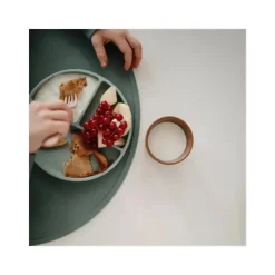 Mushie Suction Plates & Bowls|Dishes, Utensils & Food Containers*- Silicone Suction Plate Baby - Cambridge Blue