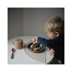 Mushie Suction Plates & Bowls|Dishes, Utensils & Food Containers*- Silicone Suction Plate Baby - Cambridge Blue