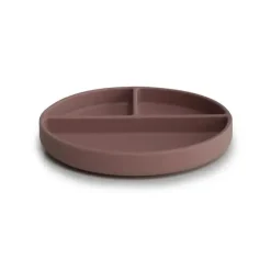 Mushie Suction Plates & Bowls|Dishes, Utensils & Food Containers*- Silicone Suction Plate (Cloudy Mauve)