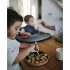 Mushie Suction Plates & Bowls|Dishes, Utensils & Food Containers*- Silicone Suction Plate (Cloudy Mauve)