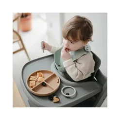 Mushie Suction Plates & Bowls|Dishes, Utensils & Food Containers*- Silicone Suction Plate Baby - Natural