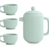 Mushie Pretend Play*- Silicone Tea Play Set, Cambridge Blue