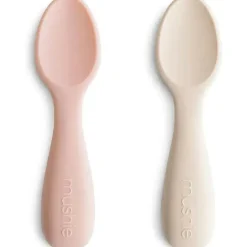 Mushie Utensils & Accessories|Dishes, Utensils & Food Containers*- Silicone Toddler Starter Spoons, 2 Pack,Blush Shifting Sand