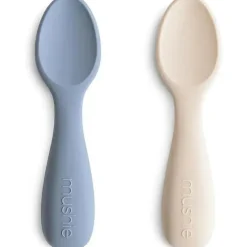 Mushie Utensils & Accessories|Dishes, Utensils & Food Containers*- Silicone Toddler Starter Spoons, 2 Pack, Tradewinds/Shifting Sand