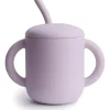 Mushie Straw, Sippy & Training Cups|Dishes, Utensils & Food Containers*- Silicone Training Cup & Straw, Soft Lilac