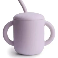 Mushie Straw, Sippy & Training Cups|Dishes, Utensils & Food Containers*- Silicone Training Cup & Straw, Soft Lilac