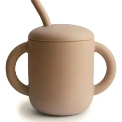 Mushie Straw, Sippy & Training Cups|Dishes, Utensils & Food Containers*- Silicone Training Cup & Straw, Natural