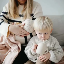 Mushie Straw, Sippy & Training Cups|Dishes, Utensils & Food Containers*- Silicone Training Cup & Straw, Shifting Sand