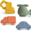 Mushie Gift For Baby|Bath Gift Set*- Silicone Vehicles Bath Play Set 4 Pack