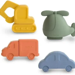 Mushie Gift For Baby|Bath Gift Set*- Silicone Vehicles Bath Play Set 4 Pack
