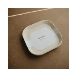 Mushie Plates & Bowls|Dishes, Utensils & Food Containers*- Square Dinnerware Baby Plates- Set Of 2 - Ivory