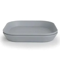Mushie Plates & Bowls|Dishes, Utensils & Food Containers*- Square Dinnerware Plates Set, Cloud