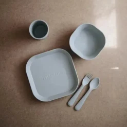 Mushie Plates & Bowls|Dishes, Utensils & Food Containers*- Square Dinnerware Plates Set, Cloud