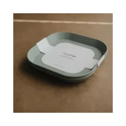 Mushie Plates & Bowls|Dishes, Utensils & Food Containers*- Square Dinnerware Baby Plates- Set Of 2 - Sage