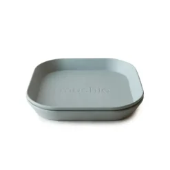Mushie Plates & Bowls|Dishes, Utensils & Food Containers*- Square Dinnerware Baby Plates- Set Of 2 - Sage