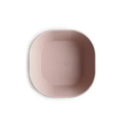Mushie Plates & Bowls|Dishes, Utensils & Food Containers*- Square Dinnerware Baby Bowl - Set Of 2 - Blush