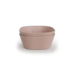 Mushie Plates & Bowls|Dishes, Utensils & Food Containers*- Square Dinnerware Baby Bowl - Set Of 2 - Blush