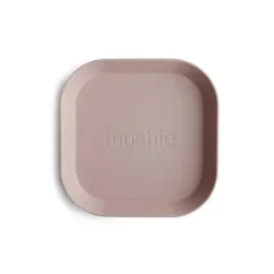 Mushie Plates & Bowls|Dishes, Utensils & Food Containers*- Square Dinnerware Baby Plates- Set Of 2 - Blush