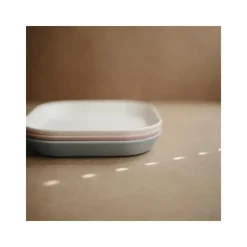 Mushie Plates & Bowls|Dishes, Utensils & Food Containers*- Square Dinnerware Baby Plates- Set Of 2 - Blush