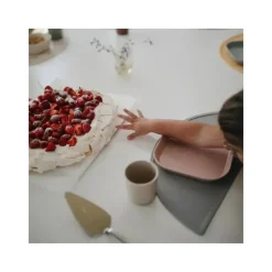 Mushie Plates & Bowls|Dishes, Utensils & Food Containers*- Square Dinnerware Baby Plates- Set Of 2 - Blush