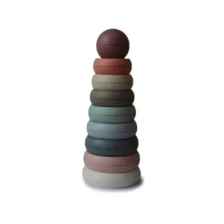 Mushie Toys For 2 Year Old|Gift For Baby*- Stacking Rings Baby Toy | Made In Denmark (Original)