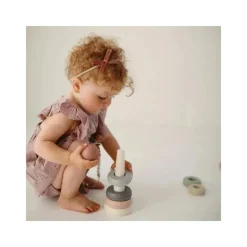 Mushie Toys For 2 Year Old|Gift For Baby*- Stacking Rings Baby Toy | Made In Denmark (Original)