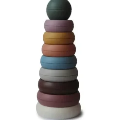 Mushie Gift For Baby*- Stacking Rings Toy, Rustic