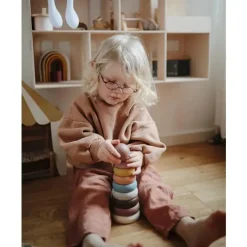 Mushie Gift For Baby*- Stacking Rings Toy, Rustic
