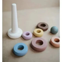 Mushie Gift For Baby*- Stacking Rings Toy, Rustic