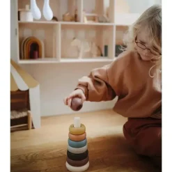 Mushie Gift For Baby*- Stacking Rings Toy, Rustic
