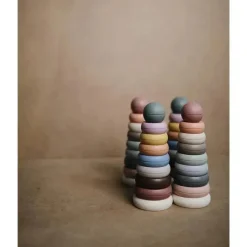 Mushie Gift For Baby*- Stacking Rings Toy, Rustic