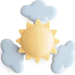 Mushie Rattles & Teethers|Gift For Baby*- Sunshine Suction Spinner Toy for Bath & Play